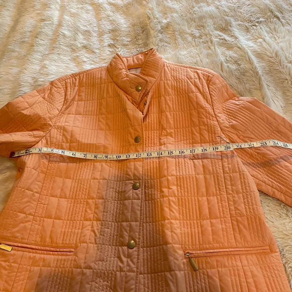 Women's Peach Quilted Jacket Basler 42 12 xl Barn Coat - Picture 10 of 11